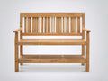 Banc de jardin en bois 150x60x88 cm - bois naturel - dossier vertical à lattes